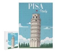Puzzles for Adults 500 PCS Puzzles Leaning Tower of Pisa Puzzles for Adults Toy Wall Decor Difficult Hard Help The Brain Exercise 500 PCS