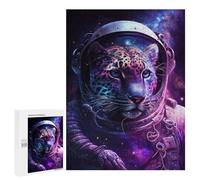 Puzzles for Adults 500 PCS Puzzles Leopard Astronaut Space Suit Puzzles for Adults Brain Teaser Game Perfect Decoration Deal As Gifts for The Whole Family 500 PCS