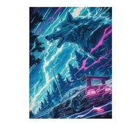 Puzzles for Adults 500 PCS Puzzles Lightning Super Car Wolf Adult Jigsaw Puzzle Toy Wall Decor Hand Speed Race Deal As Gifts for The Whole Family 500 PCS