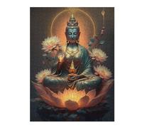 Puzzles for Adults 500 PCS Puzzles Lotus Enlightenment Statue Adult Jigsaw Puzzle Toy Wall Decor Hand Speed Race Deal As Gifts for The Whole Family 500 PCS