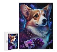 Puzzles for Adults 500 PCS Puzzles Magical Corgi with Flowers -1 Puzzles for Adults Brain Teaser Game Perfect Decoration Deal As Gifts for The Whole Family 500 PCS