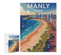 Puzzles for Adults 500 PCS Puzzles Manly Beach Cityscape Puzzles for Adults Toy Wall Decor Difficult Hard Help The Brain Exercise 500 PCS