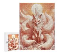 Puzzles for Adults 500 PCS Puzzles Nine Tailed Kitsune Puzzles for Adults Brain Teaser Game Perfect Decoration Deal As Gifts for The Whole Family 500 PCS