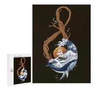 Puzzles for Adults 500 PCS Puzzles Ocean Symphony Treble Clef Brown Puzzles for Adults Toy Wall Decor Difficult Hard Help The Brain Exercise 500 PCS