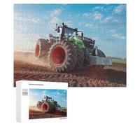Puzzles for Adults 500 PCS Puzzles Powerful Tractor in Action on Farm Field Jigsaws for Adults Family Games But Fun And Humorous for Birthday, Chrismas 500 PCS