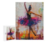 Puzzles for Adults 500 PCS Puzzles Rainbow Ballet Dancer Puzzles for Adults Toy Wall Decor Difficult Hard Help The Brain Exercise 500 PCS