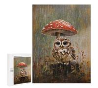 Puzzles for Adults 500 PCS Puzzles Rainy Forest Owl Adult Jigsaw Puzzles Family Activities Difficult And Challenge for Is Ideal As A Gift 500 PCS