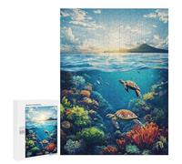 Puzzles for Adults 500 PCS Puzzles Sea Turtles And Coral Reef Puzzles for Adults Toy Wall Decor Difficult Hard Help The Brain Exercise 500 PCS