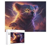 Puzzles for Adults 500 PCS Puzzles Thundering Beast Epic Wildlife Artwork Jigsaws for Adults Family Games Difficult Hard Deal As Gifts for The Whole Family 500 PCS