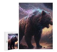 Puzzles for Adults 500 PCS Puzzles Thundering Beast The Electric Bear Puzzles for Adults Family Game Presents for Women for Birthday, Chrismas 500 PCS