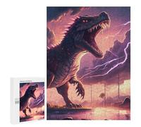 Puzzles for Adults 500 PCS Puzzles Thundering Dinosaur Stormscape Jigsaws for Adults Family Games Difficult Hard Deal As Gifts for The Whole Family 500 PCS
