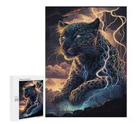 Puzzles for Adults 500 PCS Puzzles Thundering Leopard Majesty Puzzles for Adults Brain Teaser Game Perfect Decoration Deal As Gifts for The Whole Family 500 PCS
