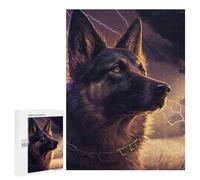 Puzzles for Adults 500 PCS Puzzles Thunderstorm German Shepherd Puzzles for Adults Family Game Presents for Women for Birthday, Chrismas 500 PCS