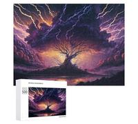 Puzzles for Adults 500 PCS Puzzles Thunderstorm Over The Lake Puzzles for Adults Family Game Presents for Women for Birthday, Chrismas 500 PCS