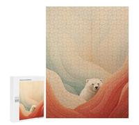 Puzzles for Adults 500 PCS Puzzles Wavy Polar Bear Puzzles for Adults Toy Wall Decor Difficult Hard Help The Brain Exercise 500 PCS