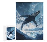 Puzzles for Adults 500 PCS Puzzles Whale Leaping Over Mountains Puzzles for Adults Toy Wall Decor Difficult Hard Help The Brain Exercise 500 PCS