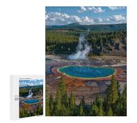 Puzzles for Adults 500 PCS Puzzles Yellowstone Grand Prismatic Spring Adult Jigsaw Puzzles Family Activities Difficult And Challenge for Is Ideal As A Gift 500 PCS