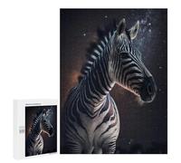 Puzzles for Adults 500 PCS Puzzles Zebra in Space Cosmic Wildlife Puzzles for Adults Brain Teaser Game Perfect Decoration Deal As Gifts for The Whole Family 500 PCS