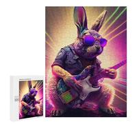 Puzzles for Adults 500 PCS Rabbit Rock Star Puzzles for Adults Family Games Stress Reliever Unique Birthday And Xmas Gifts 500 PCS