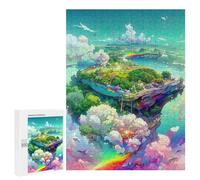 Puzzles for Adults 500 PCS Rainbow Floating Islands Puzzles for Adults Family Games Stress Reliever Unique Birthday And Xmas Gifts 500 PCS