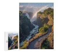 Puzzles for Adults 500 PCS Rainbow Over Victoria Falls-1 Puzzle For Teenagers Improve Memory Challenging To Complete Challenging Family Fun Game 500 PCS
