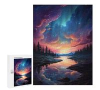 Puzzles for Adults 500 PCS River Beneath Epic Sky Jigsaw for Adults Relaxing Games Analysis And Logic Unique Birthday And Xmas Gifts 500 PCS