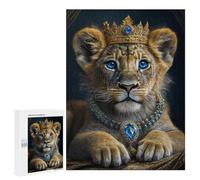 Puzzles for Adults 500 PCS Royal Lion Cub Majesty Puzzles for Adults Family Games Stress Reliever Unique Birthday And Xmas Gifts 500 PCS