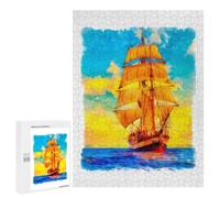 Puzzles for Adults 500 PCS Sailboat Riding The Waves Puzzles for Adults Hands-on Game But Fun And Humorous Christmas Birthday Gifts 500 PCS