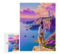Puzzles for Adults 500 PCS Seaside Lighthouse Dreamscape Puzzles for Adults Family Games Stress Reliever Unique Birthday And Xmas Gifts 500 PCS