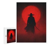 Puzzles for Adults 500 PCS Silhouette Samurai Sunset Puzzles for Teenagers Staycation Kill Time Help The Brain Exercise Unique Birthday And Xmas Gifts 500 PCS