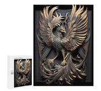 Puzzles for Adults 500 PCS Silver Gold King Phoenix Jigsaw for Adults Relaxing Games Presents for Women Challenging Game Gifts 500 PCS