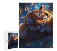 Puzzles for Adults 500 PCS Sleeping Tiger Fantasy Artwork Puzzle For Teenagers Improve Memory Challenging To Complete Challenging Family Fun Game 500 PCS