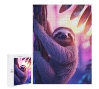 Puzzles for Adults 500 PCS Sloth Aesthetic Sunset Puzzles for Adults Hands-on Game But Fun And Humorous Christmas Birthday Gifts 500 PCS