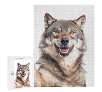 Puzzles for Adults 500 PCS Smiling Wolf Selfie Jigsaw for Adults Relaxing Games Analysis And Logic Unique Birthday And Xmas Gifts 500 PCS