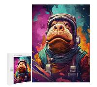 Puzzles for Adults 500 PCS Space Frog Astronaut Puzzles for Teenagers Staycation Kill Time Help The Brain Exercise Unique Birthday And Xmas Gifts 500 PCS