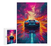 Puzzles for Adults 500 PCS Speeding Sports Car Artwork Jigsaw for Teenagerss Pattern Assembly Parent-child Interaction Beautiful Design Game 500 PCS