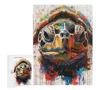 Puzzles for Adults 500 PCS Splash Watercolor Turtle Puzzle for Adults Family Games Hand Speed Race Unique Birthday And Xmas Gifts 500 PCS