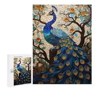Puzzles for Adults 500 PCS Stained Glass Peacock Artwork-4 Jigsaw Puzzles for Adults But Fun And Humorous for Birthday, Chrismas Christmas Birthday Gifts 500 PCS