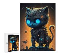 Puzzles for Adults 500 PCS Steampunk Cat Fantasy Art Puzzles for Adults Family Games Stress Reliever Unique Birthday And Xmas Gifts 500 PCS