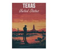 Puzzles for Adults 500 PCS Texas Sunset Landscape Jigsaws for Adults Anti-Stress Toys Enhance Memory Fun at Home Activities, 500 PCS
