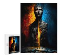 Puzzles for Adults 500 PCS The Witness of Division - The Face Split by Fire And Silence Jigsaws for Adults Relaxing Games Enhance Memory Unique Birthday And Xmas Gifts 500 PCS