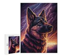 Puzzles for Adults 500 PCS Thundering Canine Majesty -5 Jigsaw for Teenagerss Pattern Assembly Parent-child Interaction Beautiful Design Game 500 PCS
