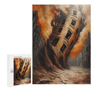 Puzzles for Adults 500 PCS Twisted Reality - Surreal Apocalypse Art, Collapsing Cityscape Jigsaws for Adults Relaxing Games Enhance Memory Unique Birthday And Xmas Gifts 500 PCS