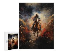 Puzzles for Adults 500 PCS Western Cowboy Adventure Puzzle For Teenagers Improve Memory Challenging To Complete Challenging Family Fun Game 500 PCS