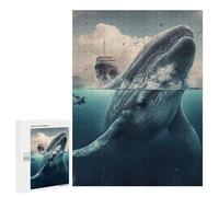Puzzles for Adults 500 PCS Whale Animals Sea Jigsaws for Adults Relaxing Games Enhance Memory Unique Birthday And Xmas Gifts 500 PCS