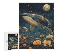 Puzzles for Adults 500 PCS Whale in The Night Sky Jigsaws for Adults Relaxing Games Enhance Memory Unique Birthday And Xmas Gifts 500 PCS