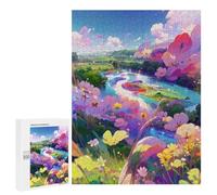 Puzzles for Adults 500 PCS Whimsical River Garden Puzzles for Adults Hands-on Game But Fun And Humorous Christmas Birthday Gifts 500 PCS