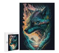 Puzzles for Adults 500 PCS Whimsical Wolf Portrait -1 Puzzles for Adults Family Games Stress Reliever Unique Birthday And Xmas Gifts 500 PCS
