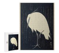 Puzzles for Adults 500 PCS White Heron Bird Japanese Jigsaw Puzzles for Teenagerss Stress Reliever Educational Challenge Christmas Birthday Gifts 500 PCS