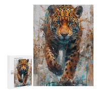 Puzzles for Adults 500 PCS Wild Leopard Abstract Art Print Puzzles for Teenagers Staycation Kill Time Help The Brain Exercise Unique Birthday And Xmas Gifts 500 PCS